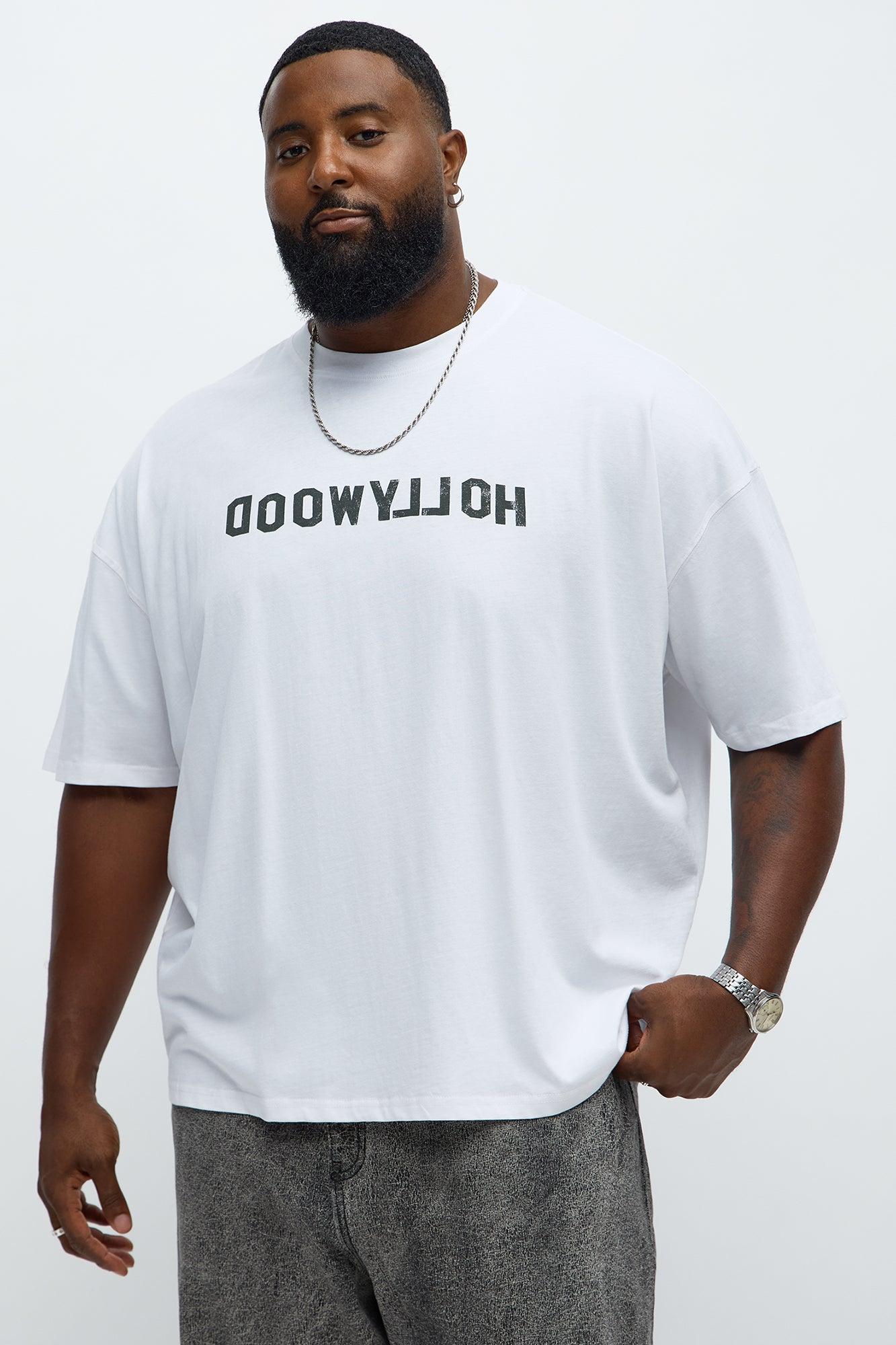 Hollyweird Sign Oversized Short Sleeve Tee - White Male Product Image
