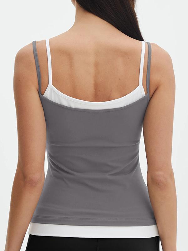 Contrast Fake Two Piece Cami Top Product Image