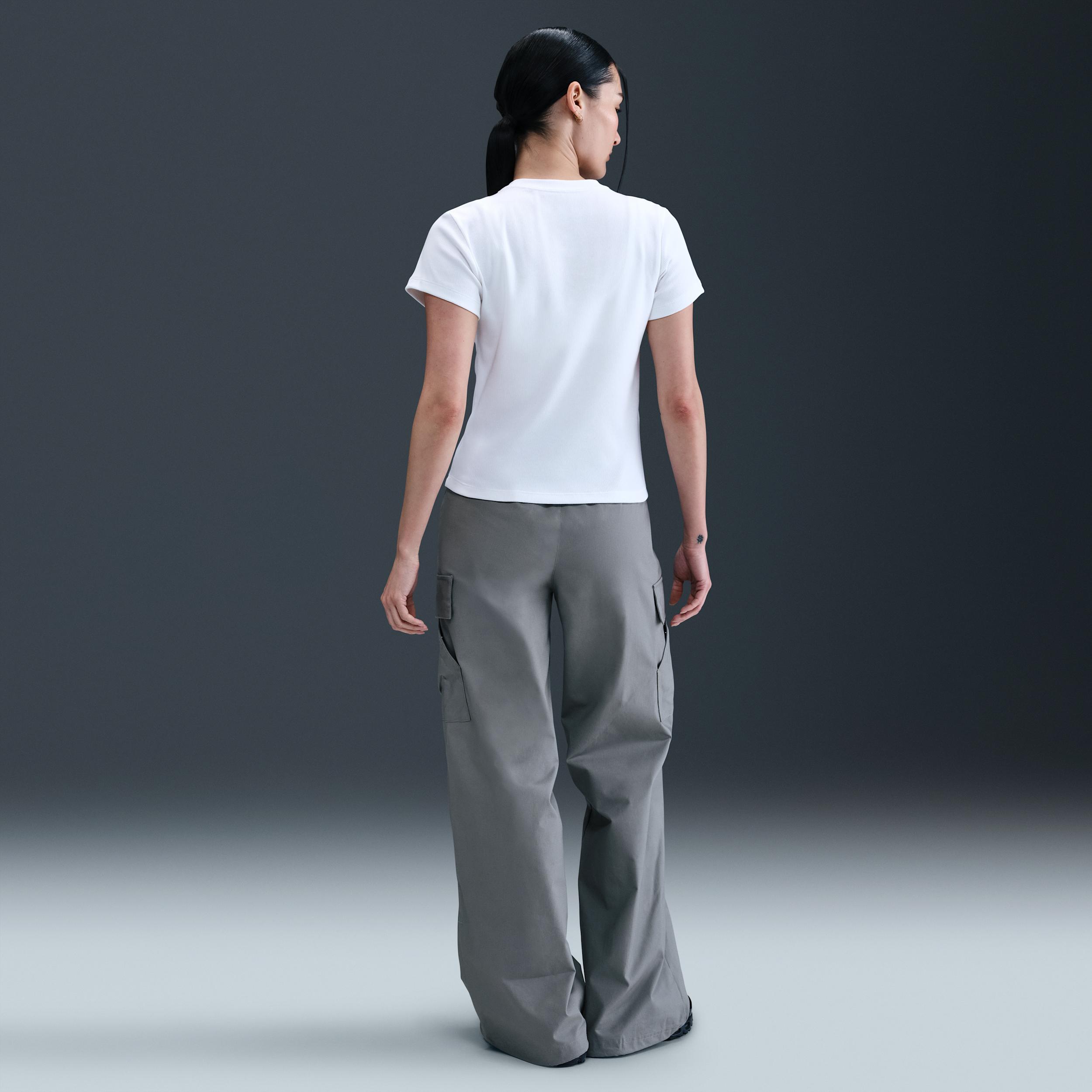 Womens Nike Sportswear Tight Ribbed Short-Sleeve T-Shirt | HV4994-100 Product Image