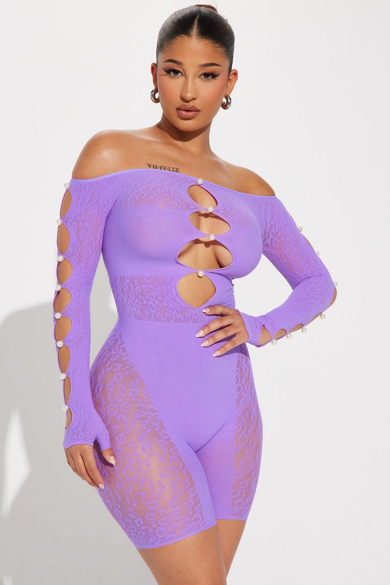 See My Moves Seamless Romper - Lavender Product Image