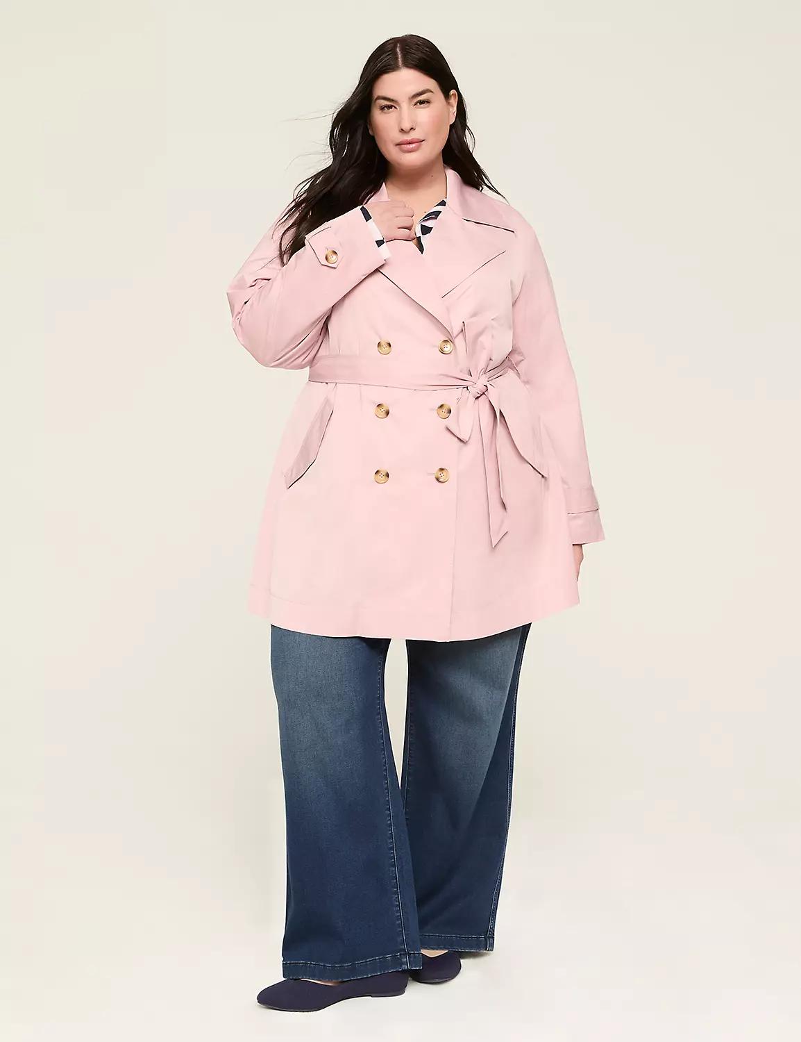 Pink Lightweight Trench Coat Product Image