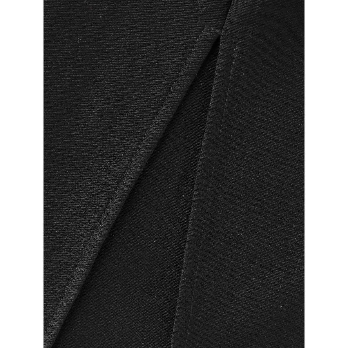 Plus Size Stretchy Split Hem Bootcut Pants Women Black Leisure Bootcut Mid Rise Casual Pants BloomChic 10/M Product Image