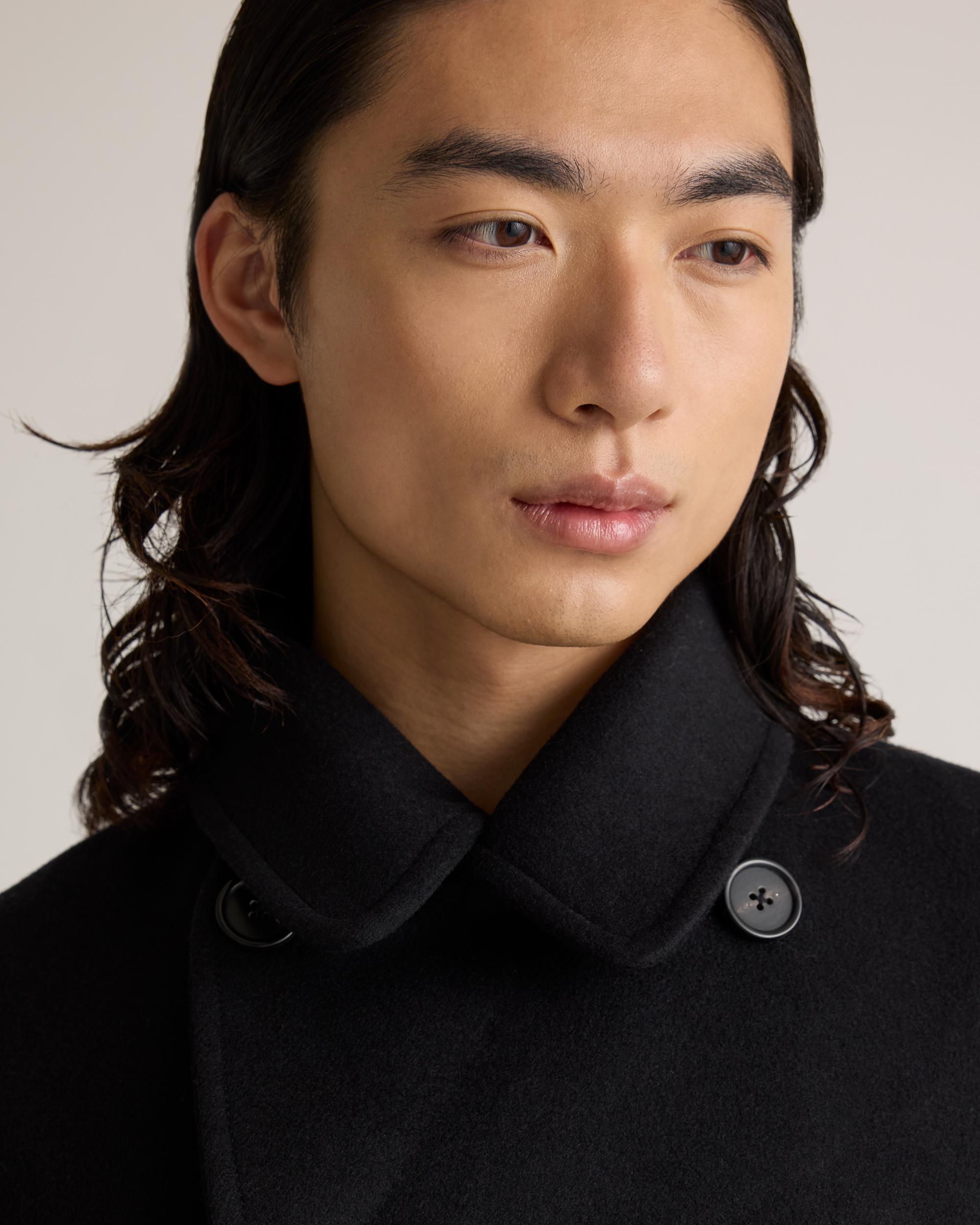 Quince | Men's Italian Wool Double-Breasted Officer Topcoat Wool/Nylon Product Image