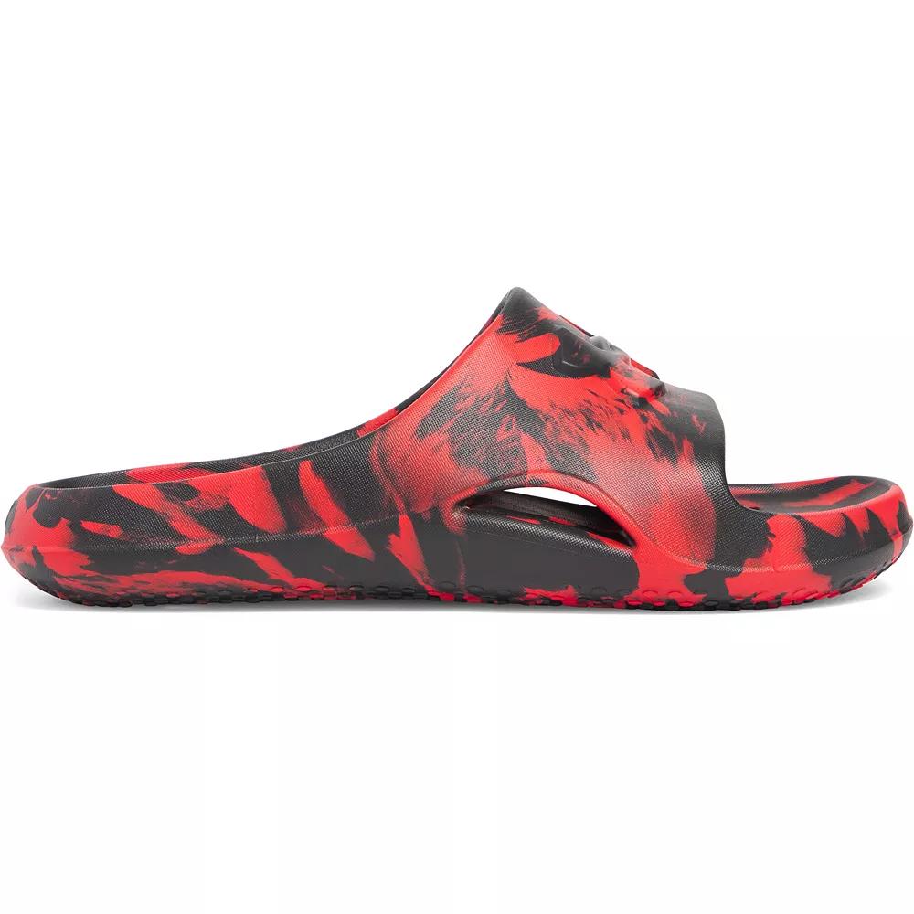 Under Armour Locker V Camo Men's Slide Sandals, Size: 9, Black Red Product Image