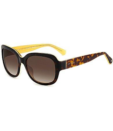 kate spade new york Womens Polarized Layne Havana Square Sunglasses Product Image