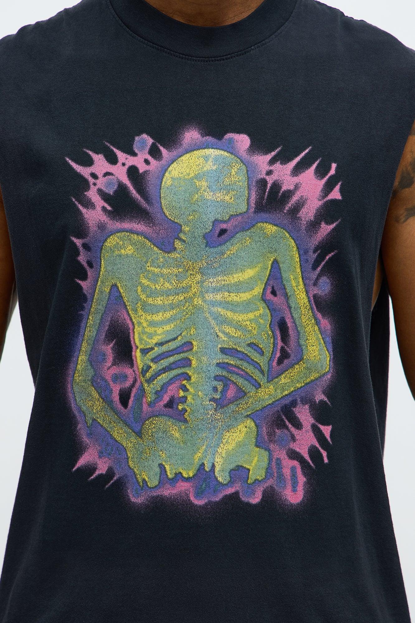 Big Aura Muscle Tee - Black Wash Male Product Image