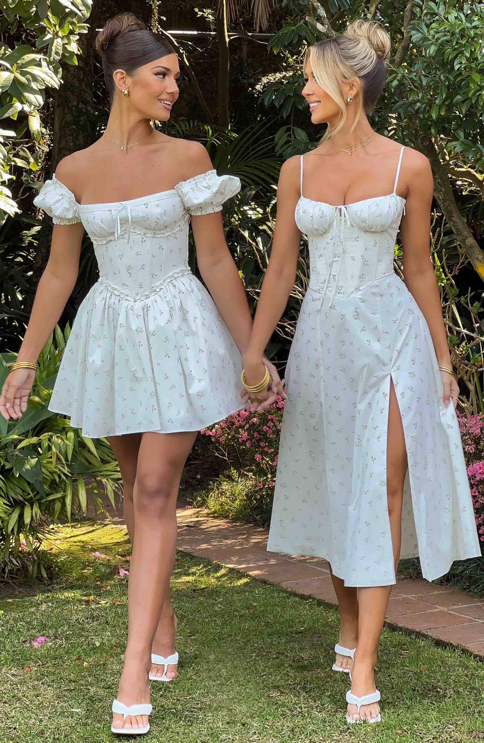 Deanna Midi Dress - Blush Floral Print Product Image