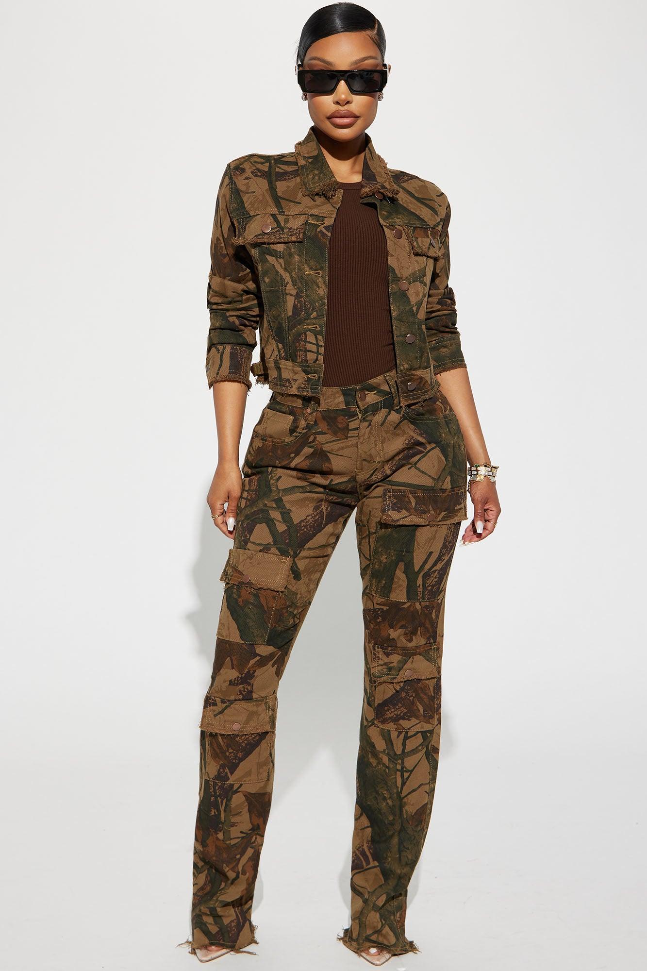 In The Wild Camo Stretch Cargo Jeans - Camouflage Product Image