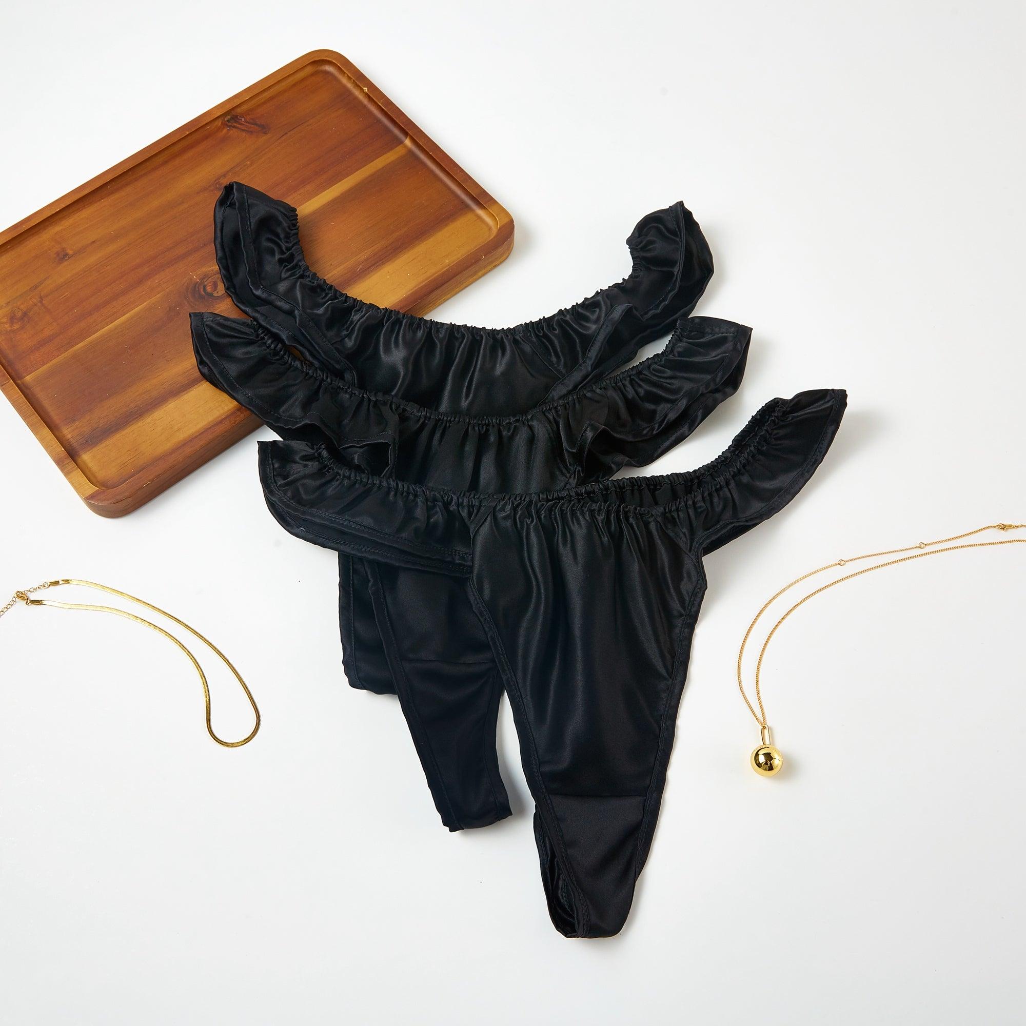 Set of 9 Pure Mulberry Silk Bikini Panties | Mid Waist | 22 Momme | Float Collection Product Image