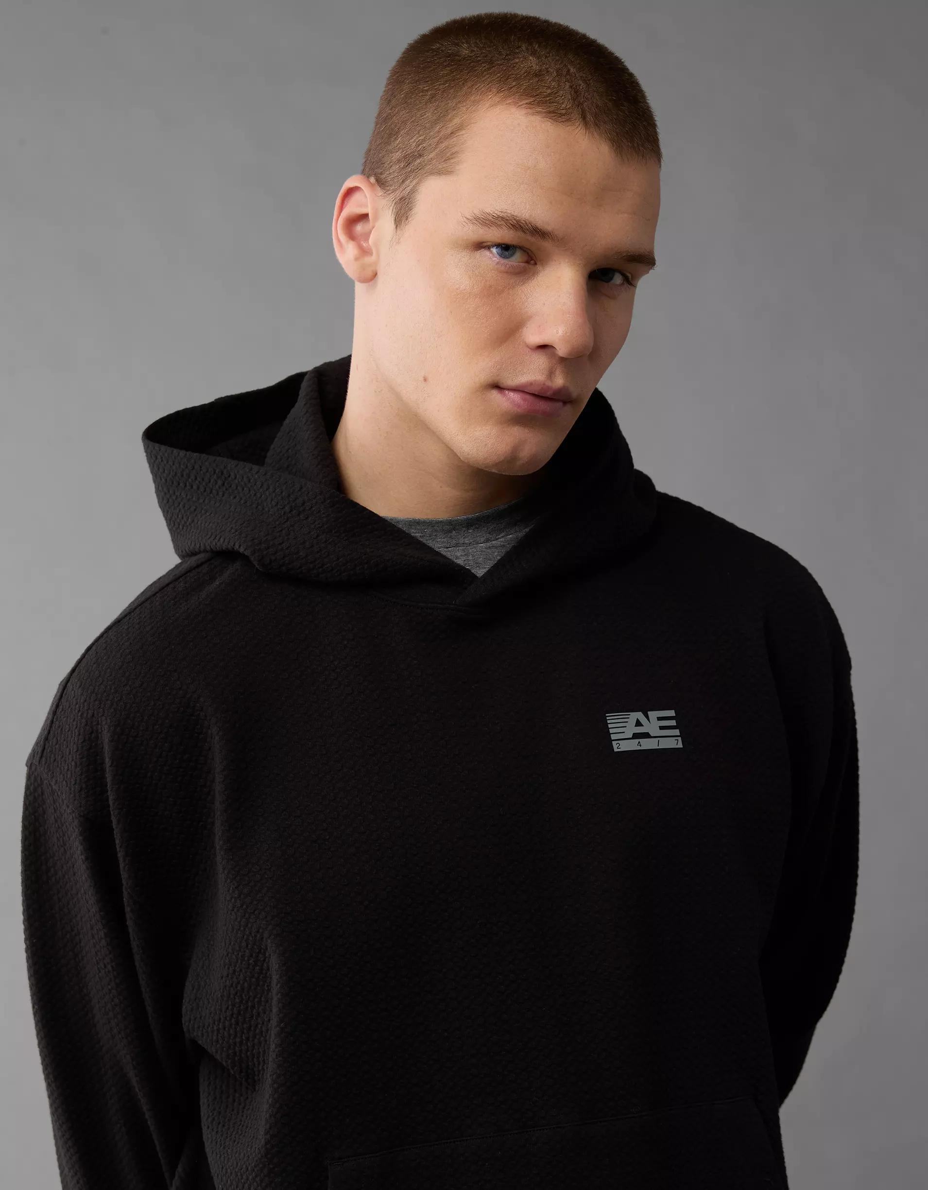 AE 24/7 Textured Fleece Hoodie Product Image