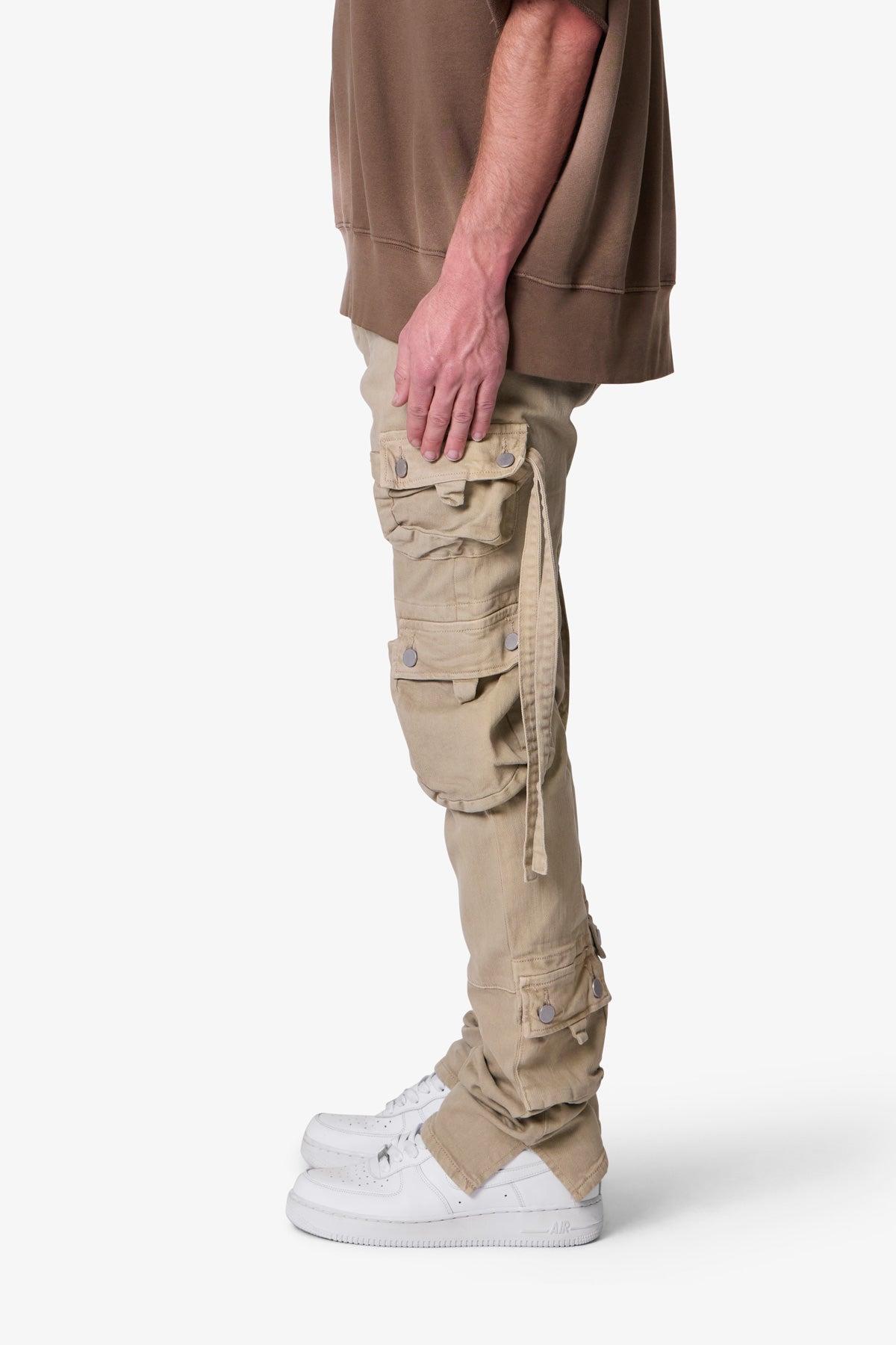 D152 Cargo Straight Denim - Brown Product Image