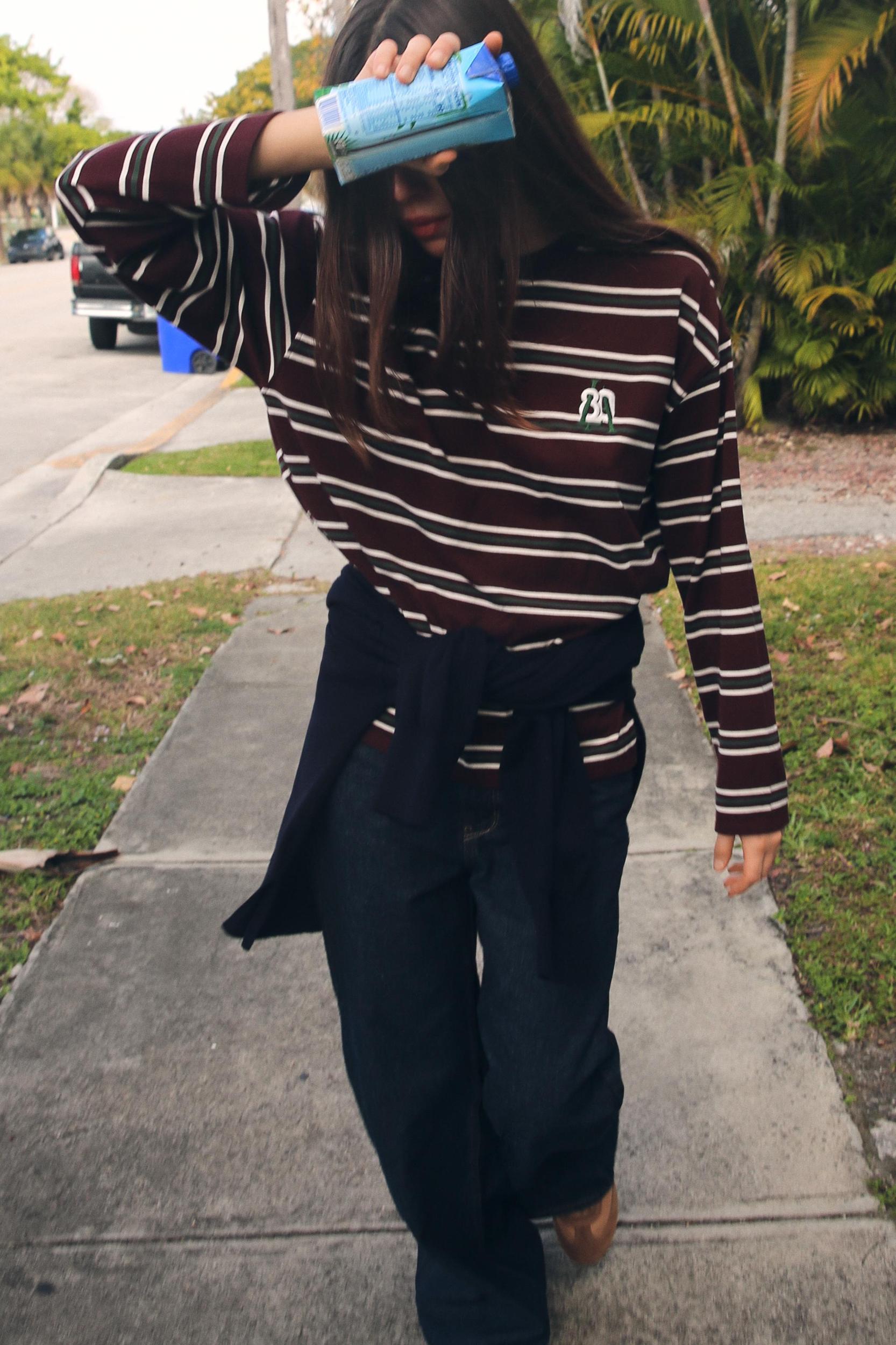 EMBROIDERED STRIPED T-SHIRT Product Image