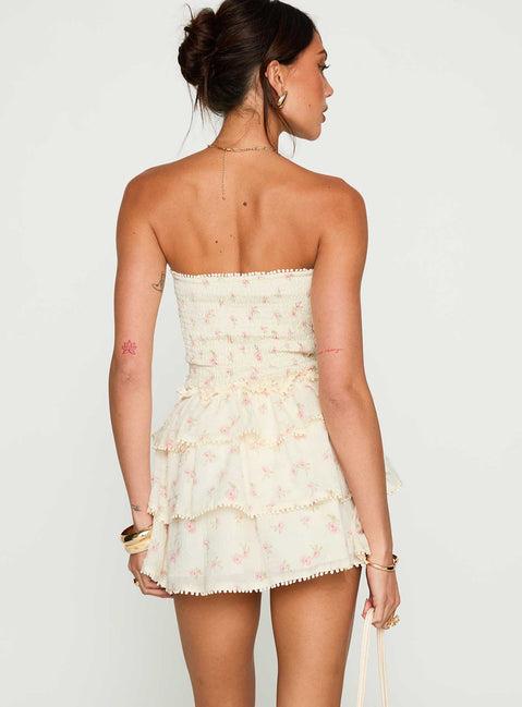 Sunkiss Frill Mini Dress Floral Product Image