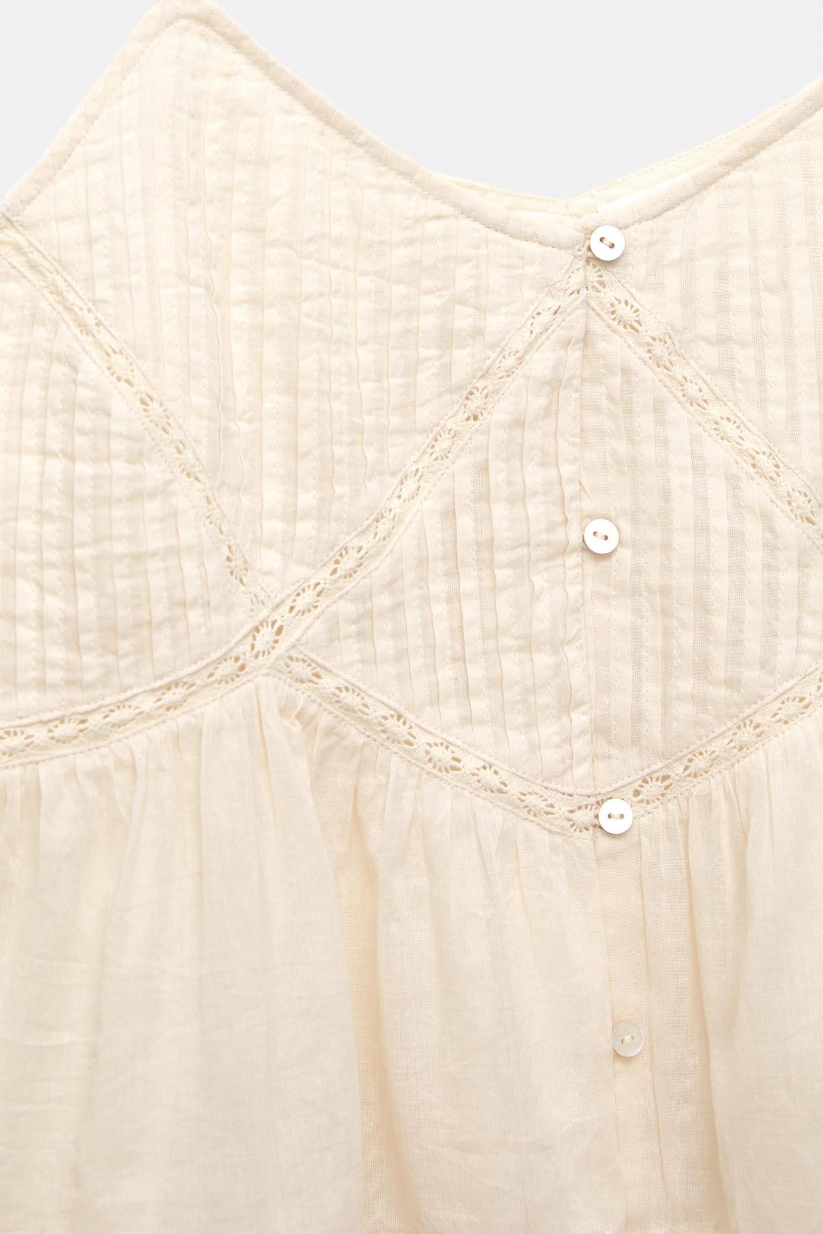 Strappy top with lace trim detail Product Image