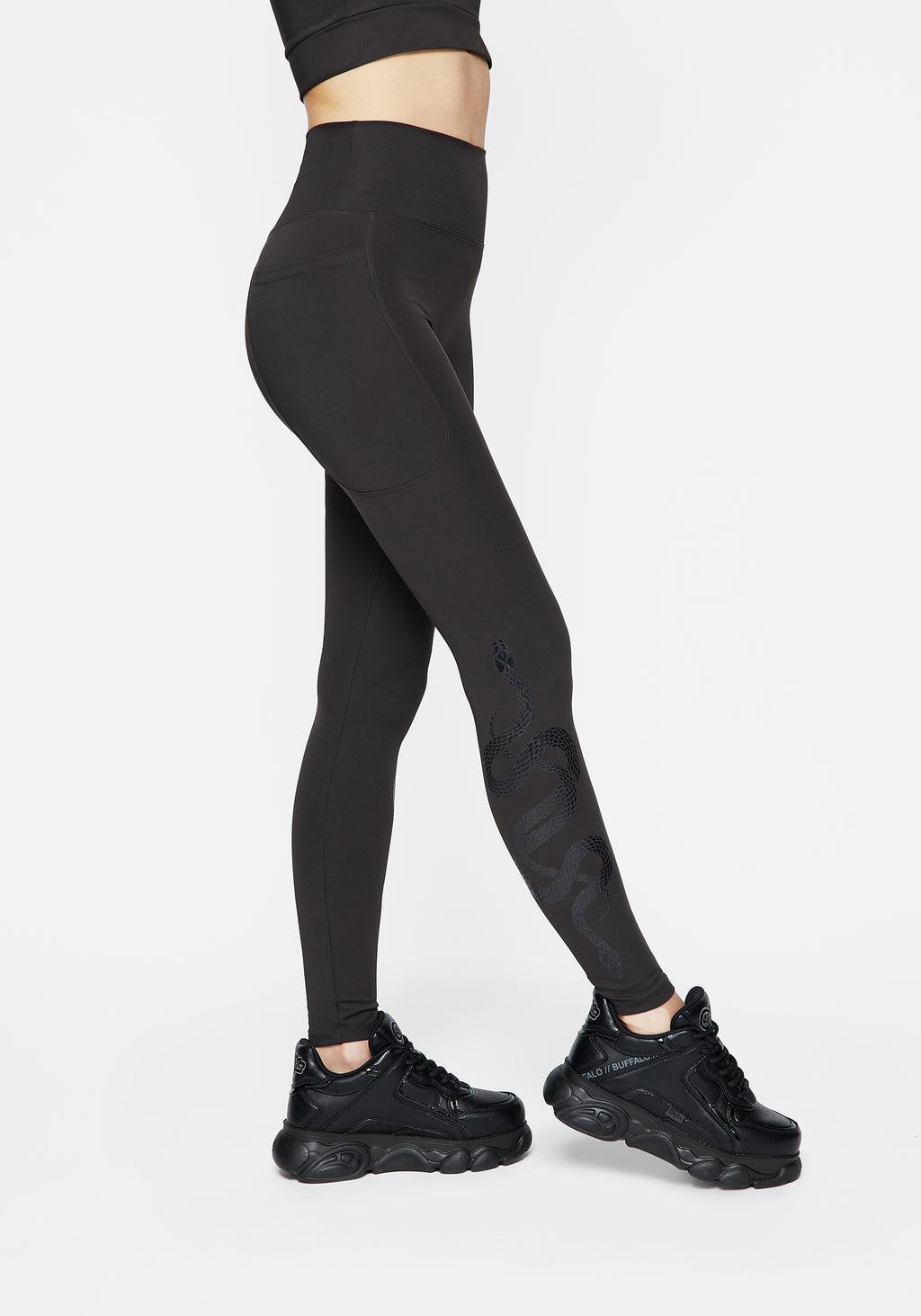 Venin Snake Athleisure Leggings - Charcoal Product Image