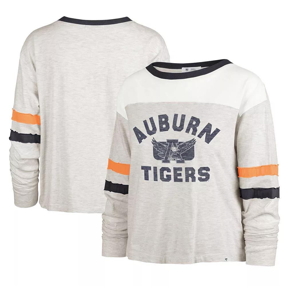 Women's '47 Oatmeal Auburn Tigers Vault All Class Lena Long Sleeve T-Shirt, Size: Large, Team Product Image