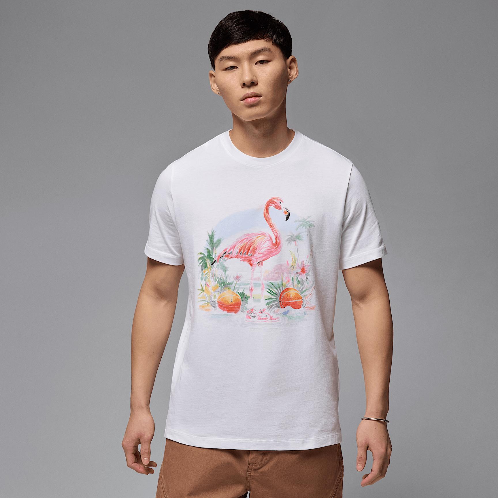Jordan Mens Jordan Flight Essential Flamingo Crew - Mens White/Black Product Image