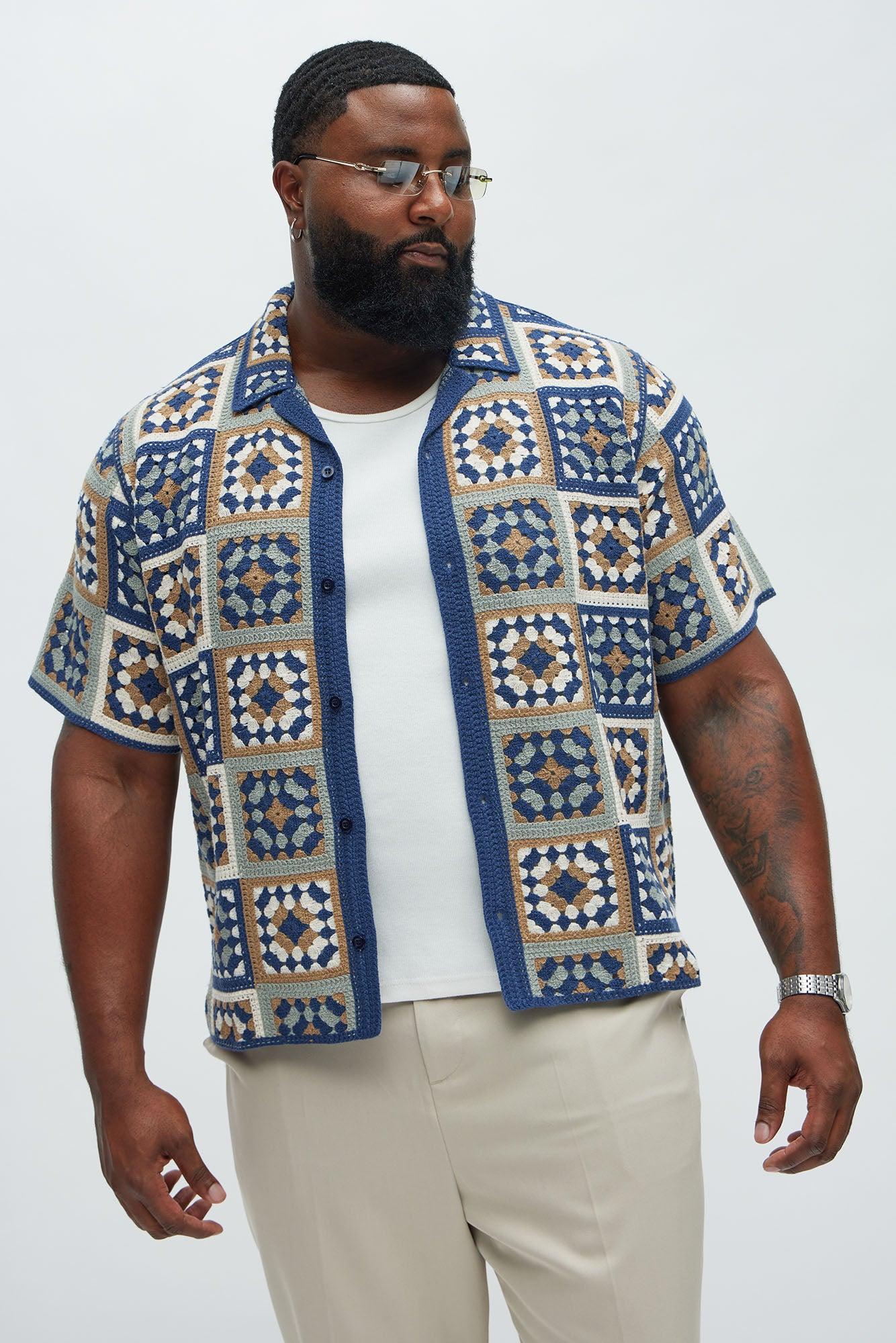 Nolan Textured Shirt - Tan/Multi Product Image