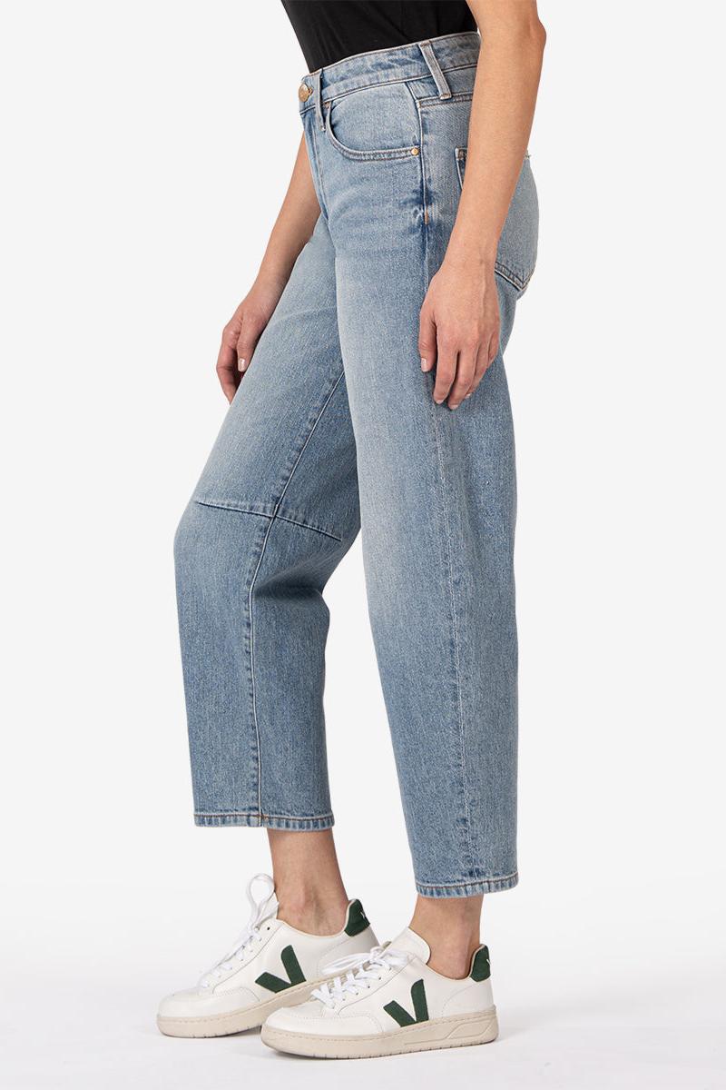Ashley High Rise Slouchy Barrel Straight Leg- Decency Wash Product Image