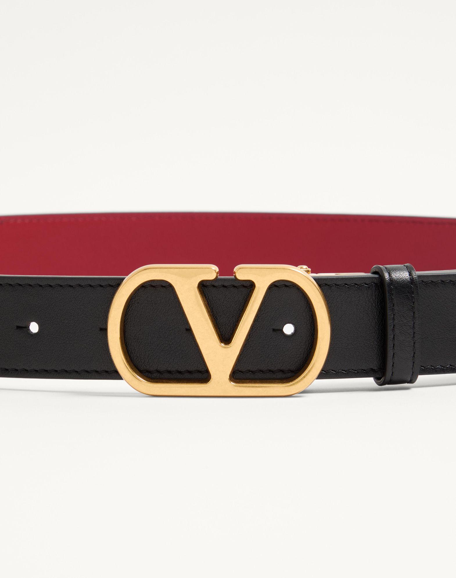 Vlogo Signature Reversible Shiny Calfskin Belt 30 Mm Product Image