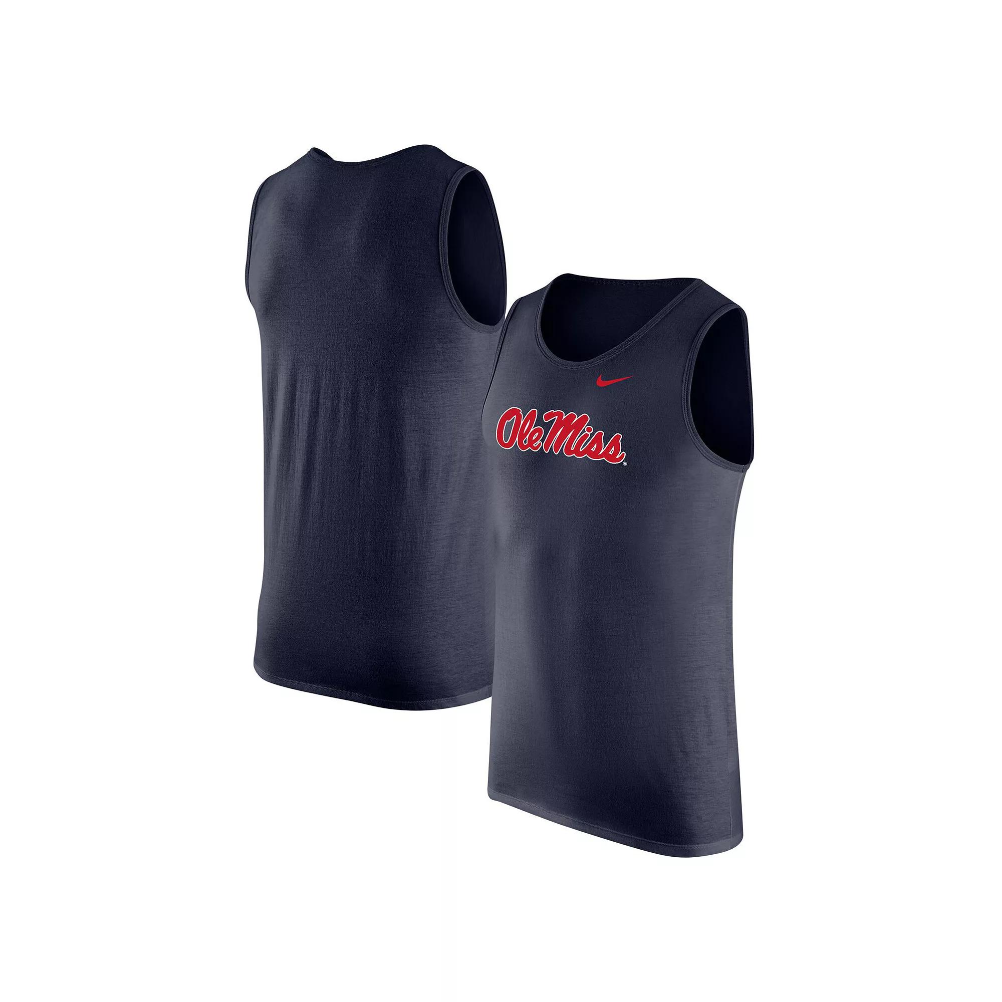 Men's Nike Navy Ole Miss Rebels Tank Top, Size: 2XL, Blue Product Image