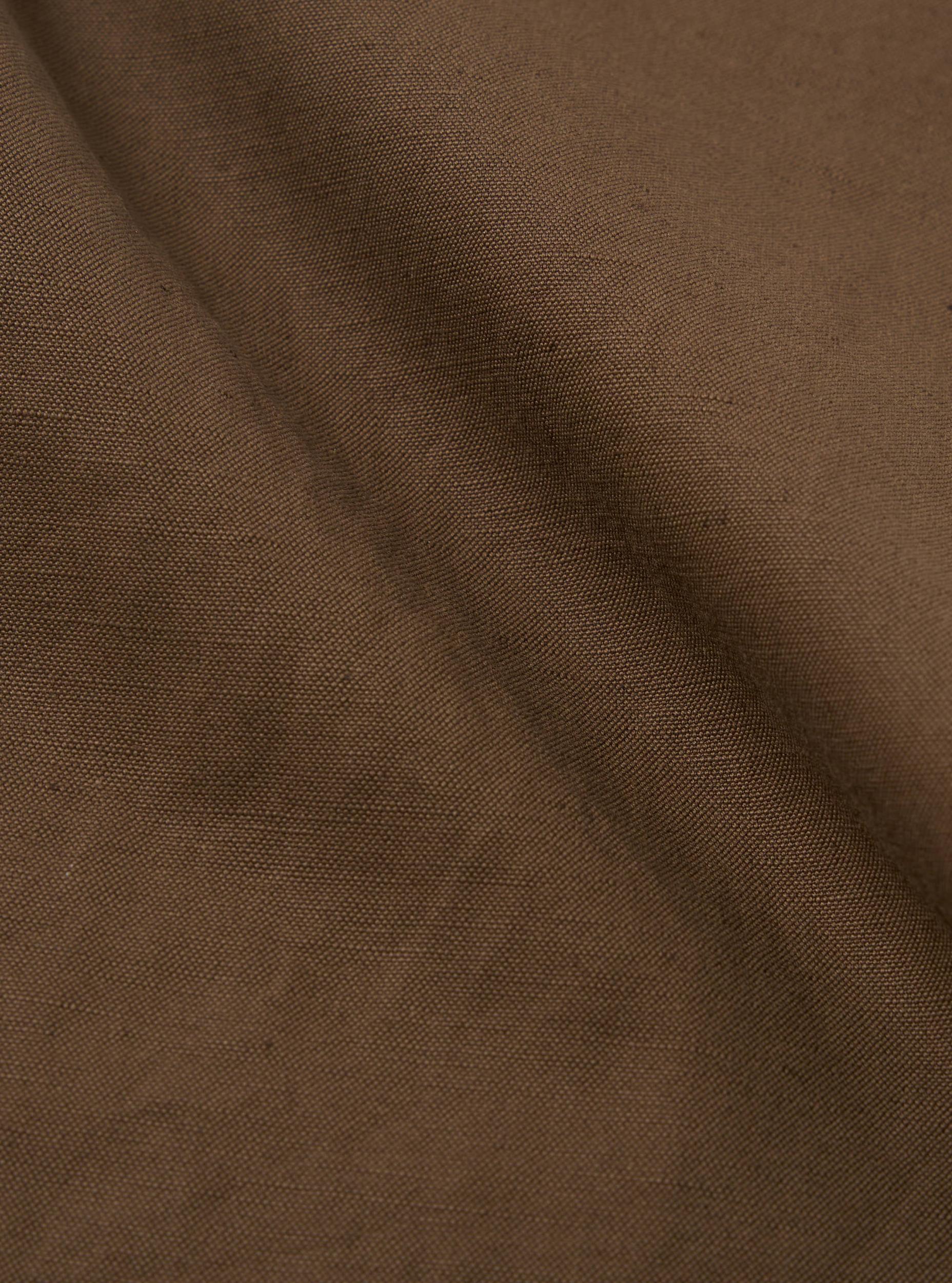 Universal Works Military Chino in Khaki Linen Slub Weave Product Image