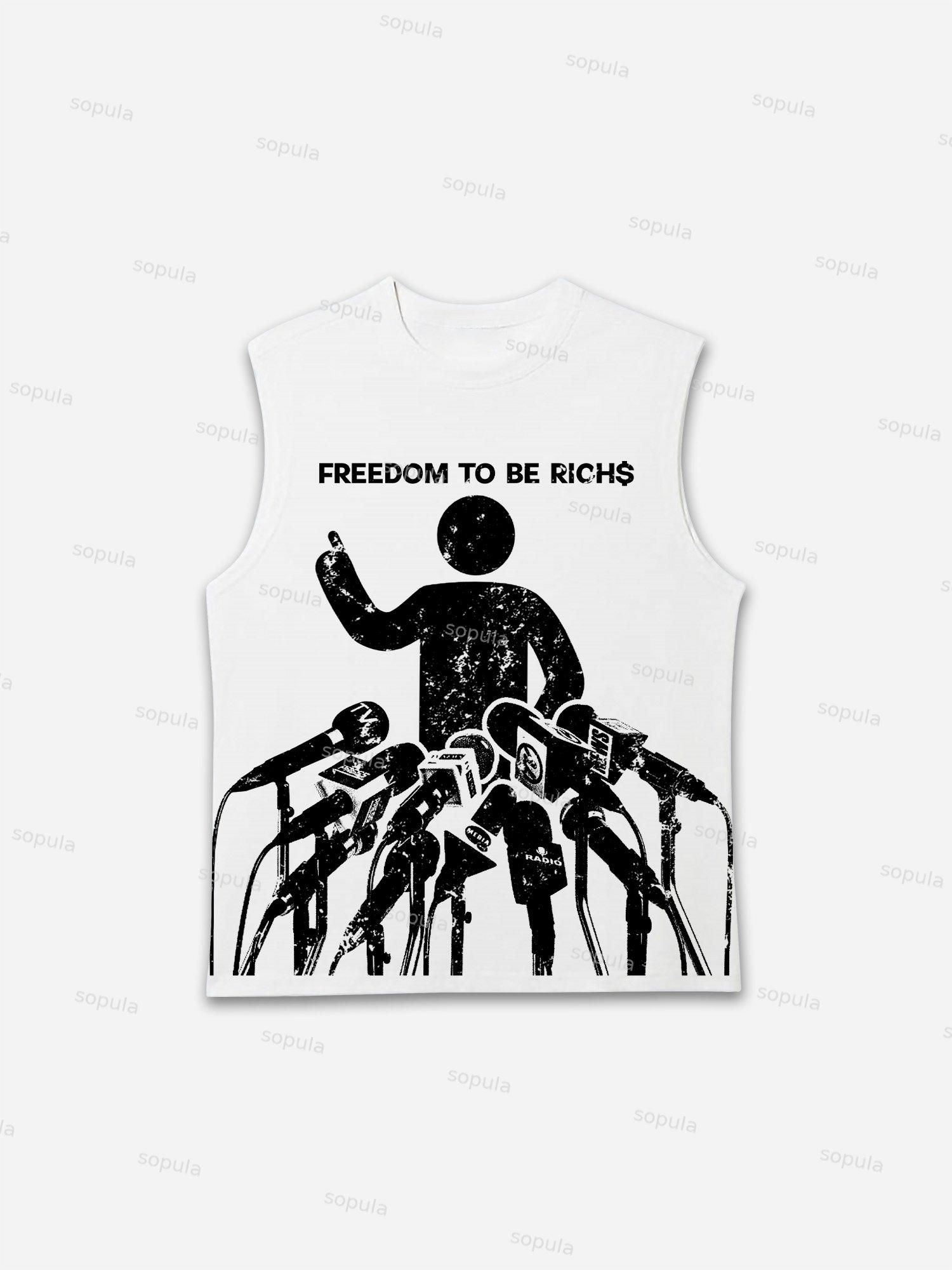 Freedom To Be Richs Vintage Graphic Tank Top Product Image