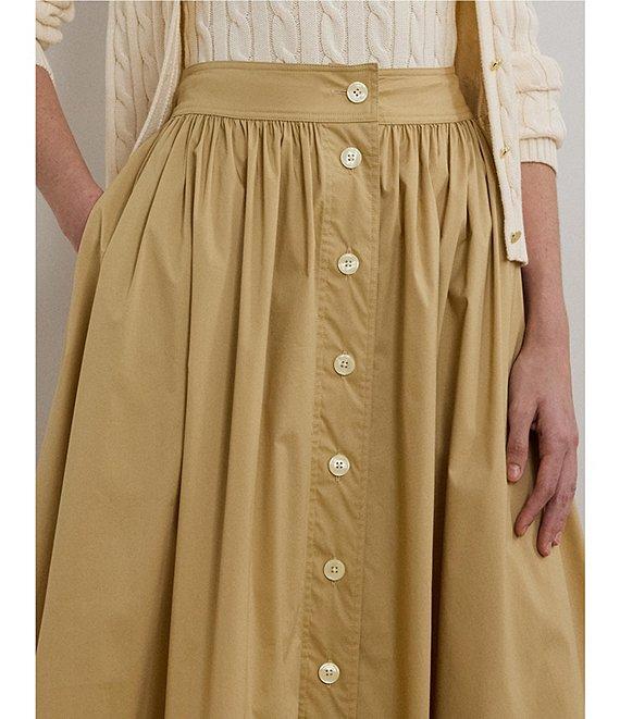Lauren Ralph Lauren Shirred Waist A-Line Skirt Product Image