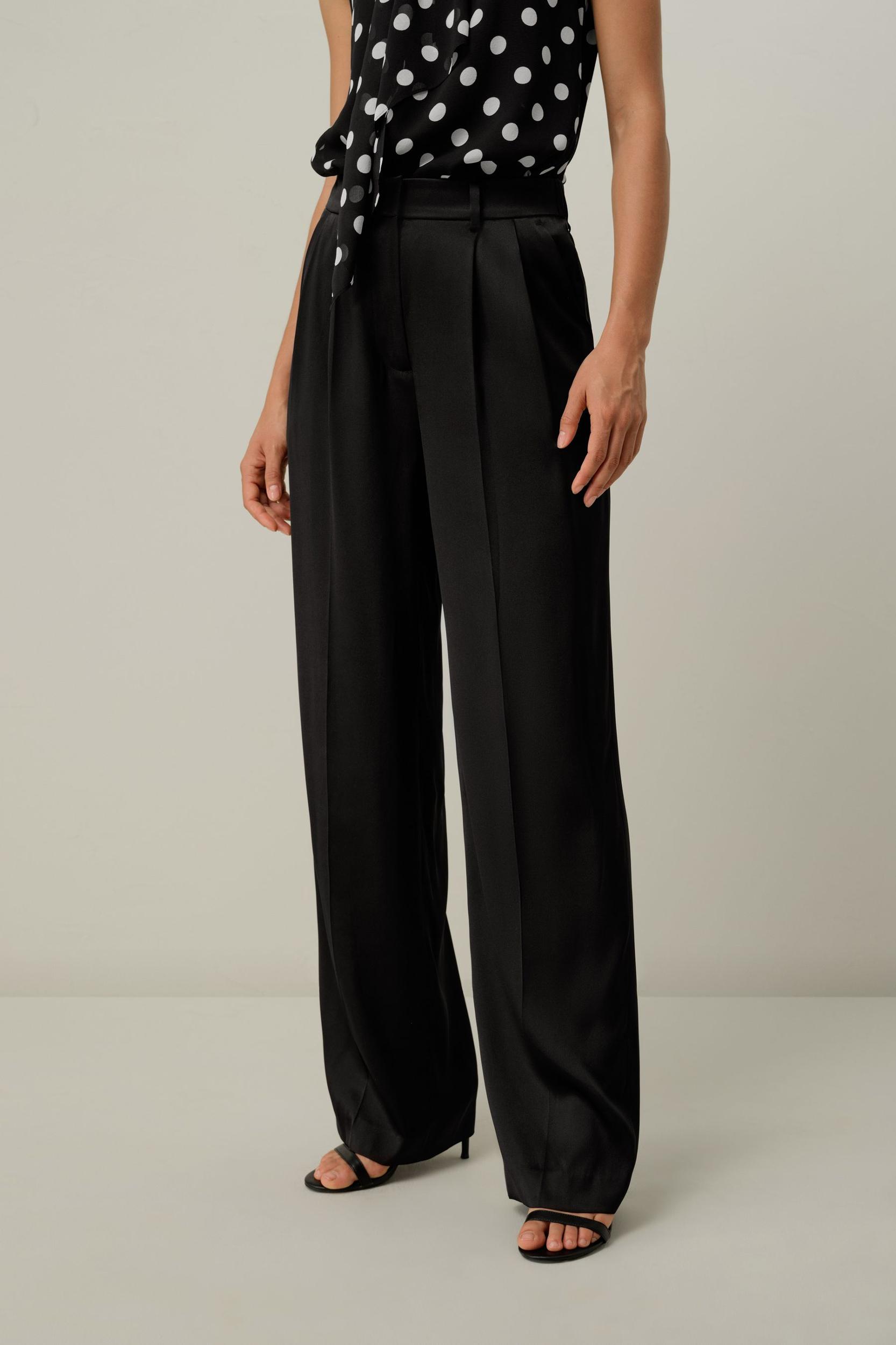 Double-Faced Charmeuse Straight-Leg Pant Product Image