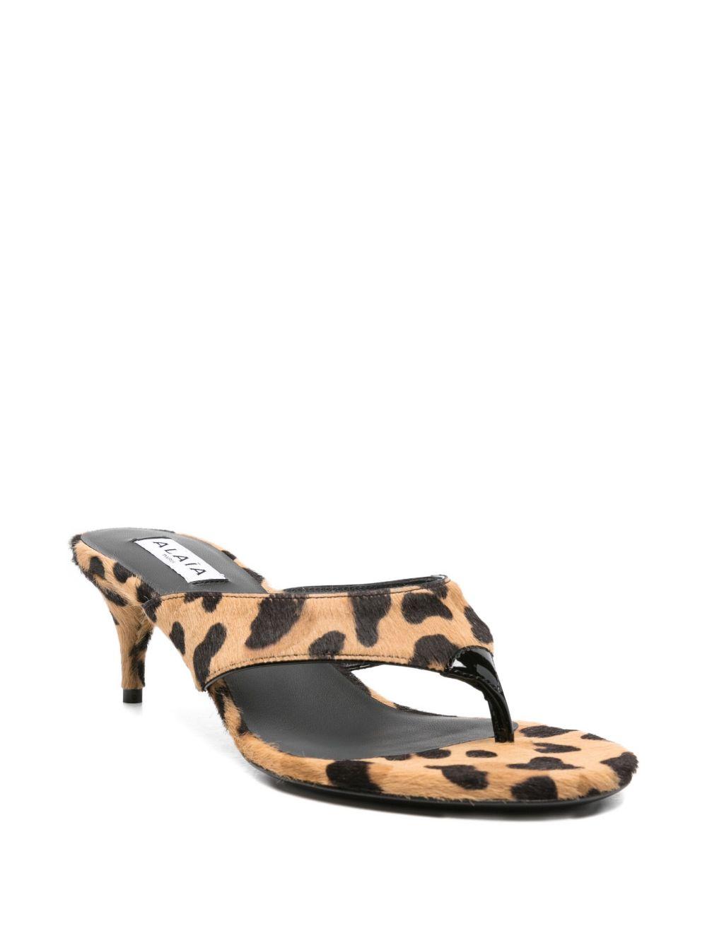 leopard-print kitten-heel mules Product Image