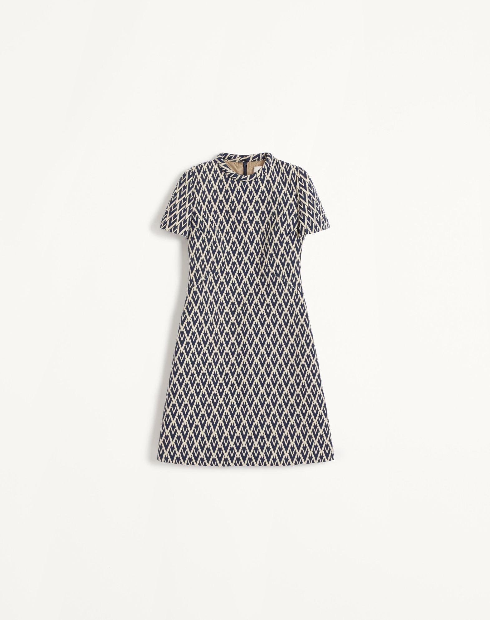 Short Dress In Toute La V Jacquard  Product Image