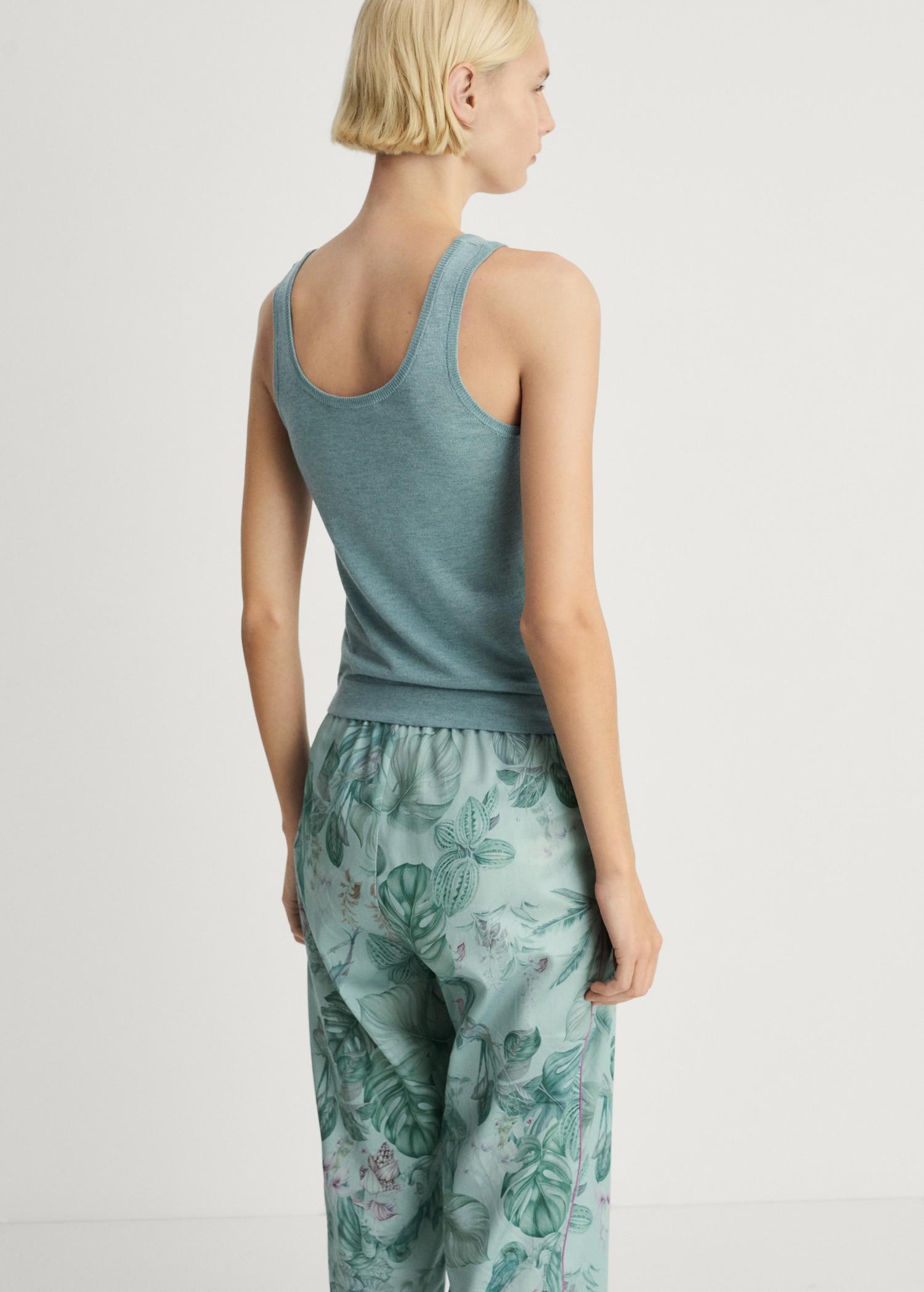Rib-knit tank top - Women | MANGO USA Product Image