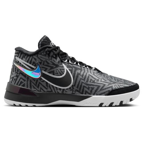 Nike Mens LeBron NXXT Genisus Basketball Shoes in Black/White/Smoke Grey Product Image