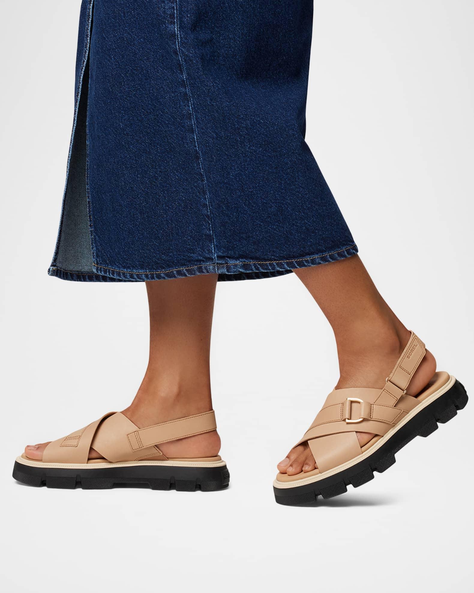 Rein Crisscross Leather Grip Comfort Sandals Product Image