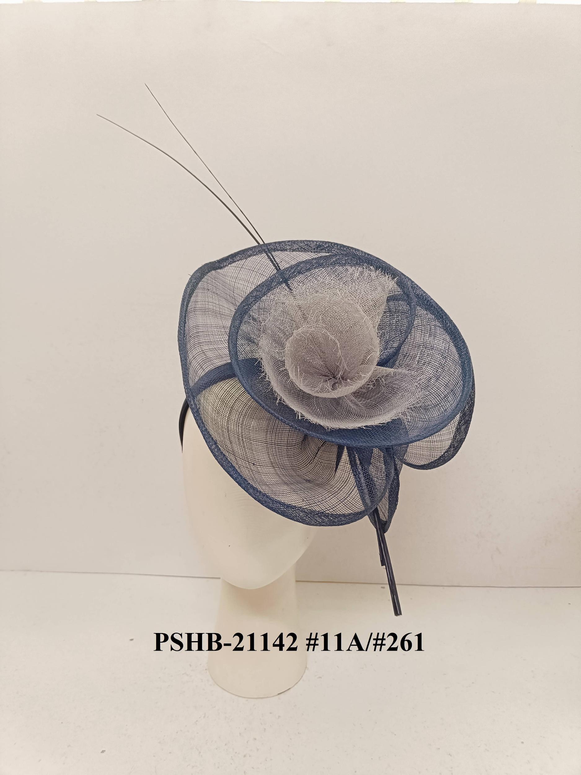 2Tone Sinamay Fascinator With 2 Quill Stick Feathers Product Image