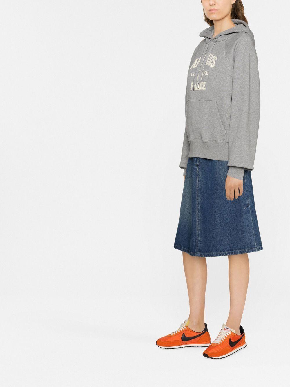 logo-print organic cotton hoodie Product Image