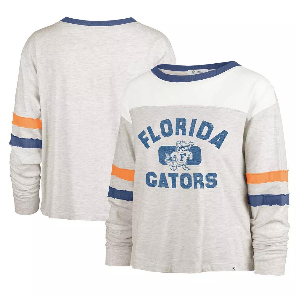 Women's '47 Oatmeal Florida Gators Vault All Class Lena Long Sleeve T-Shirt,  Product Image
