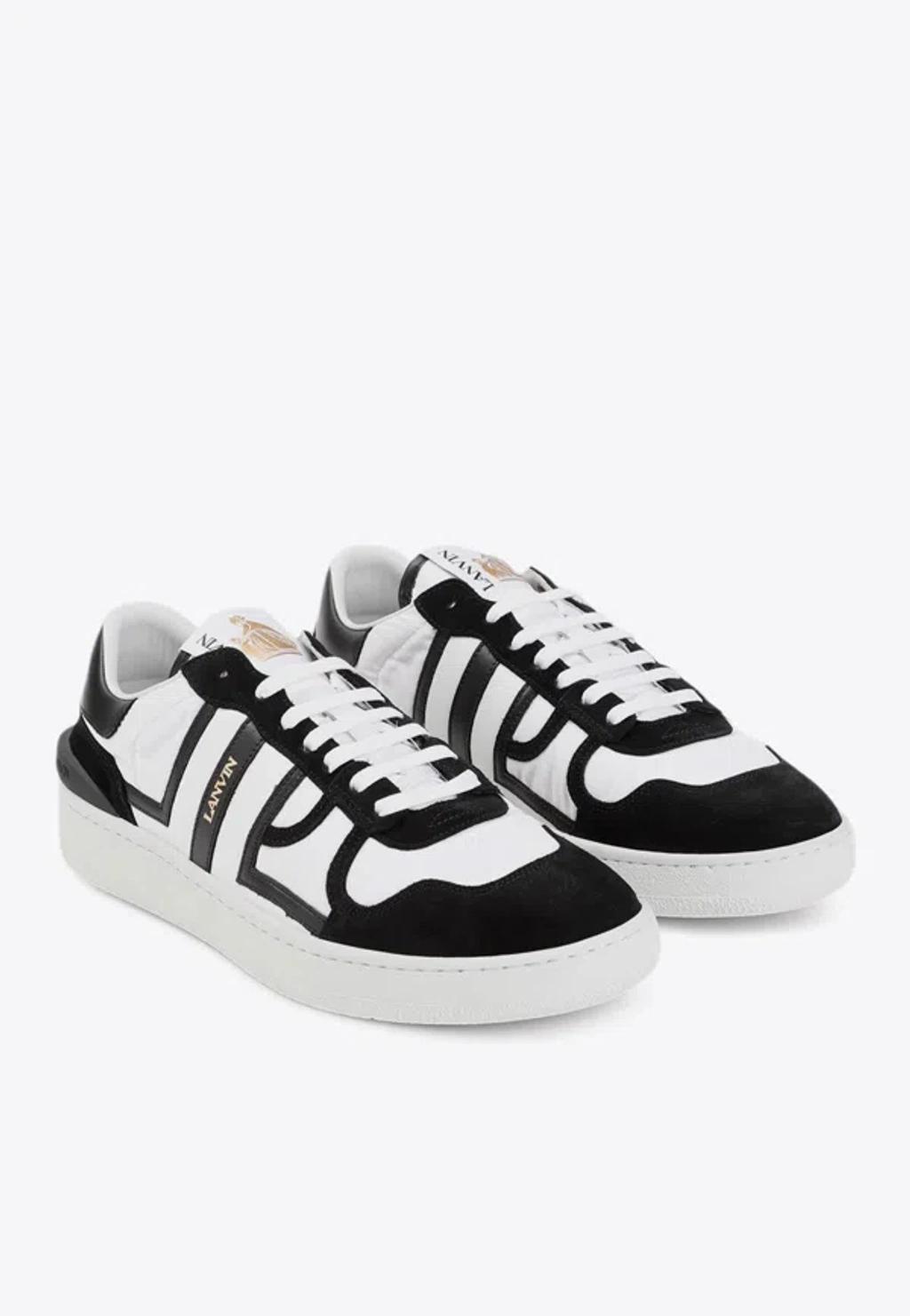 White & Black Clay Mesh Sneakers Product Image