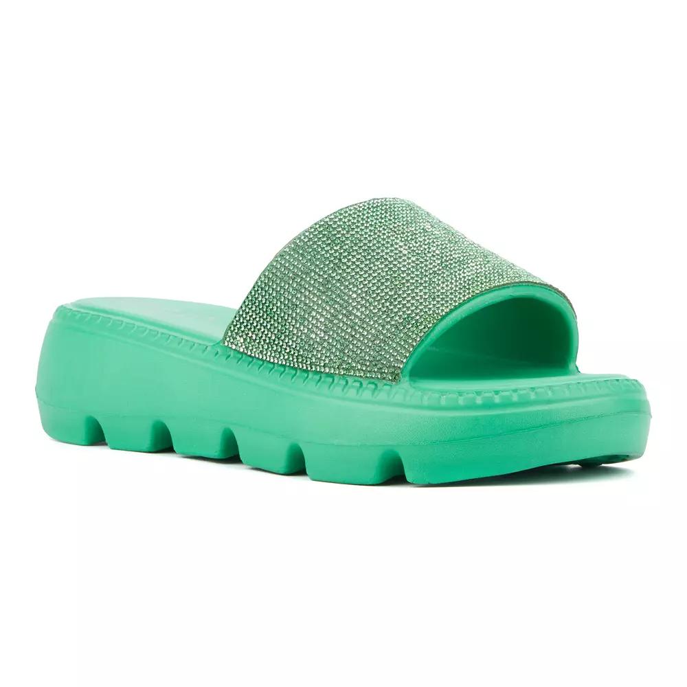 Olivia Miller Women's Glitter Gaze Slide Sandals,  Product Image