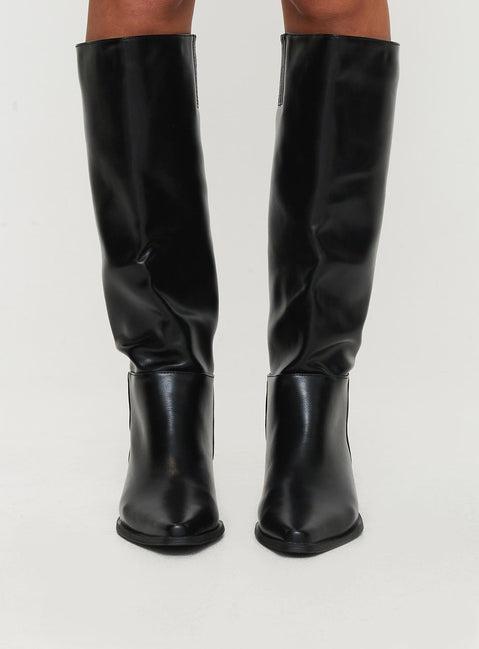 Rashi Knee High Boots Black Product Image