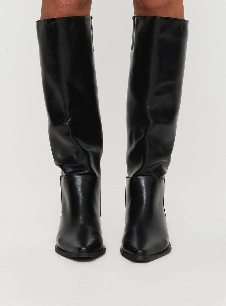 Rashi Knee High Boots Black Product Image