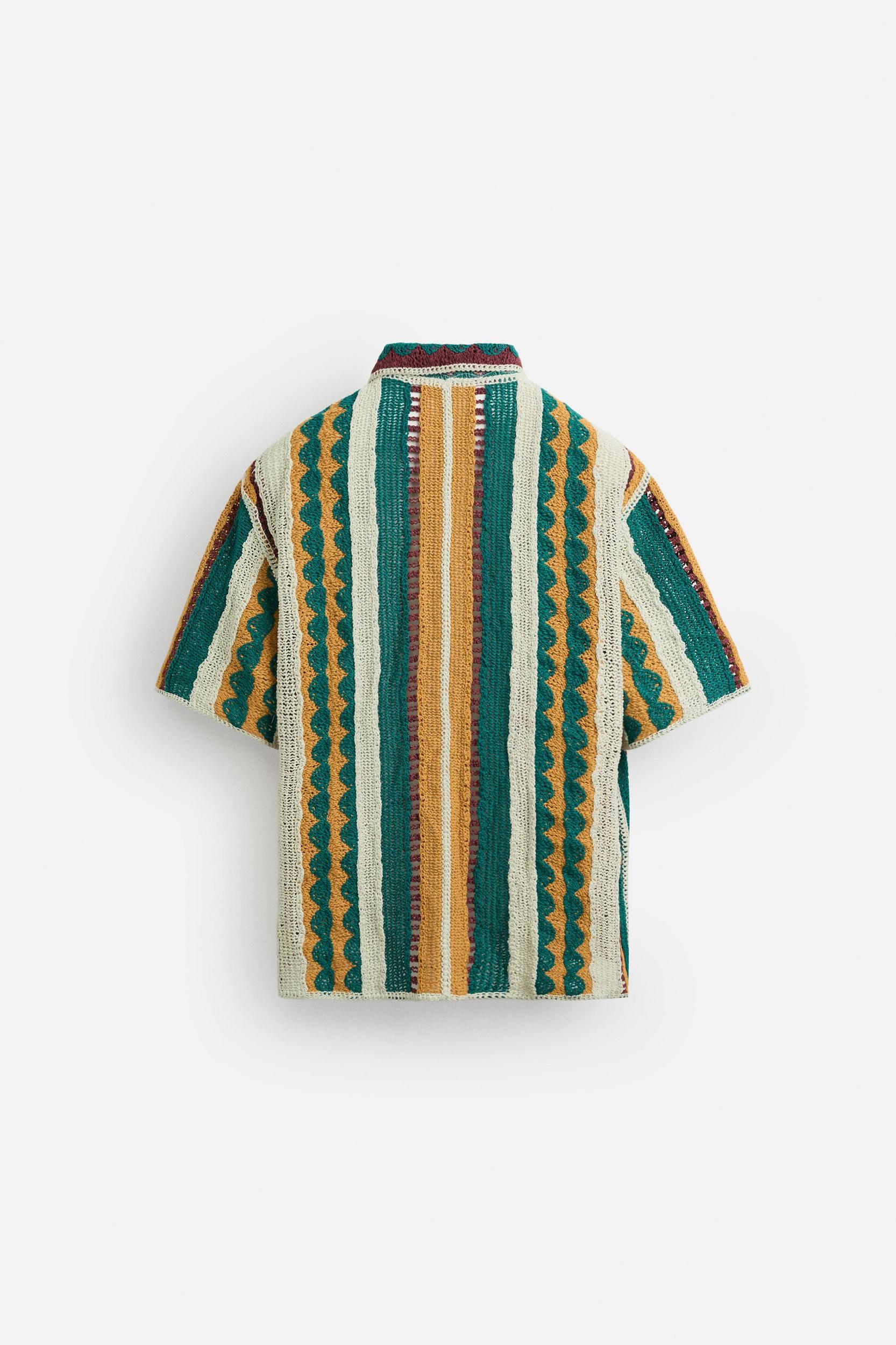 TEXTURED CROCHET SHIRT Product Image