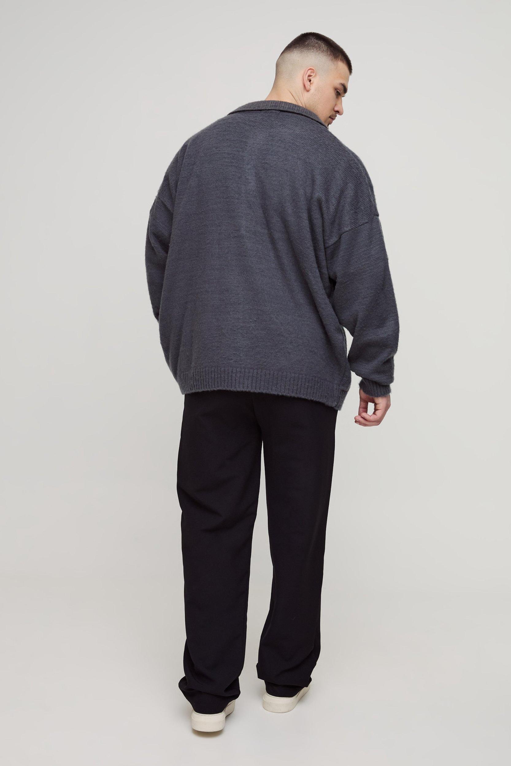 Tall Brushed Knit Shirt Jacket | boohooMAN USA Product Image