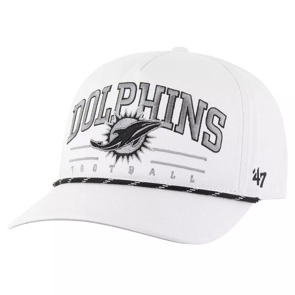 Men's '47 White Miami Dolphins Roscoe Speckle Adjustable Hat Product Image