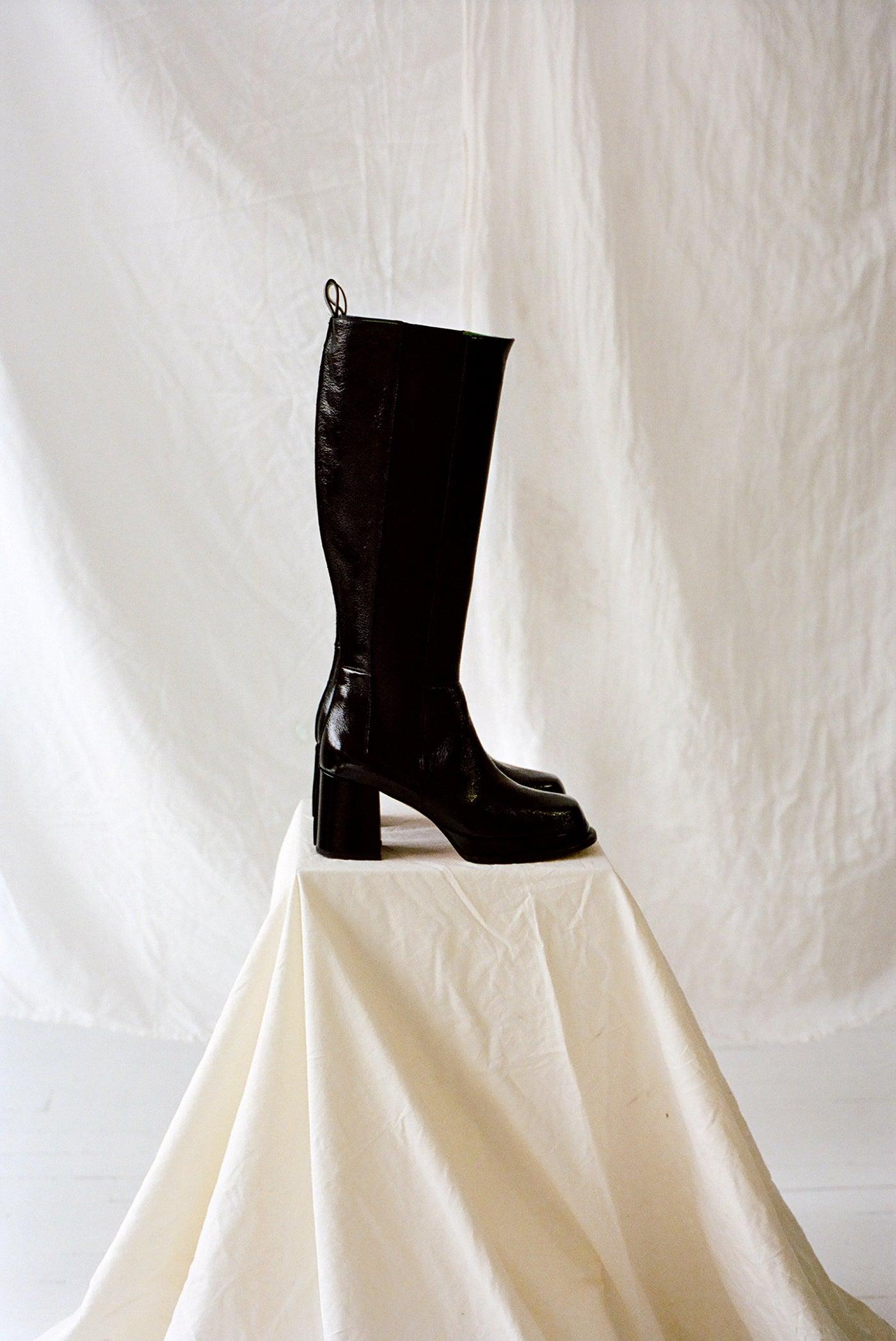 Knee High Boot - Black Product Image