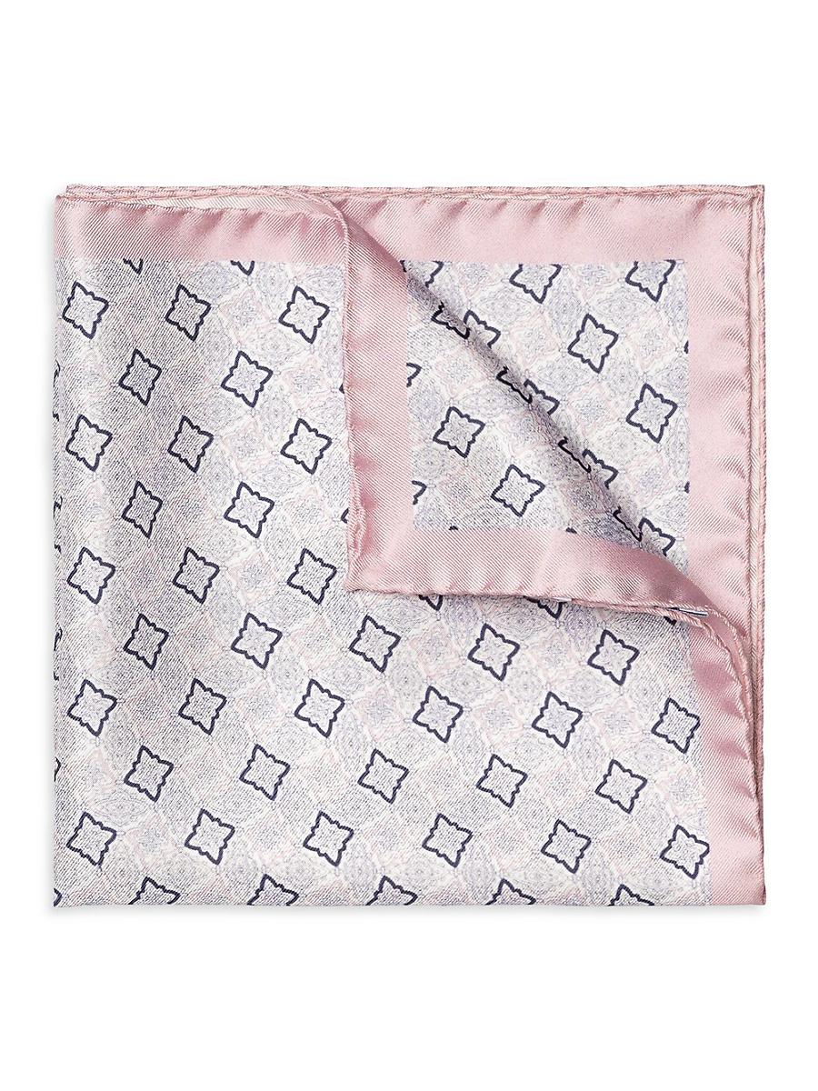 Mens Geometric Silk Pocket Square Product Image