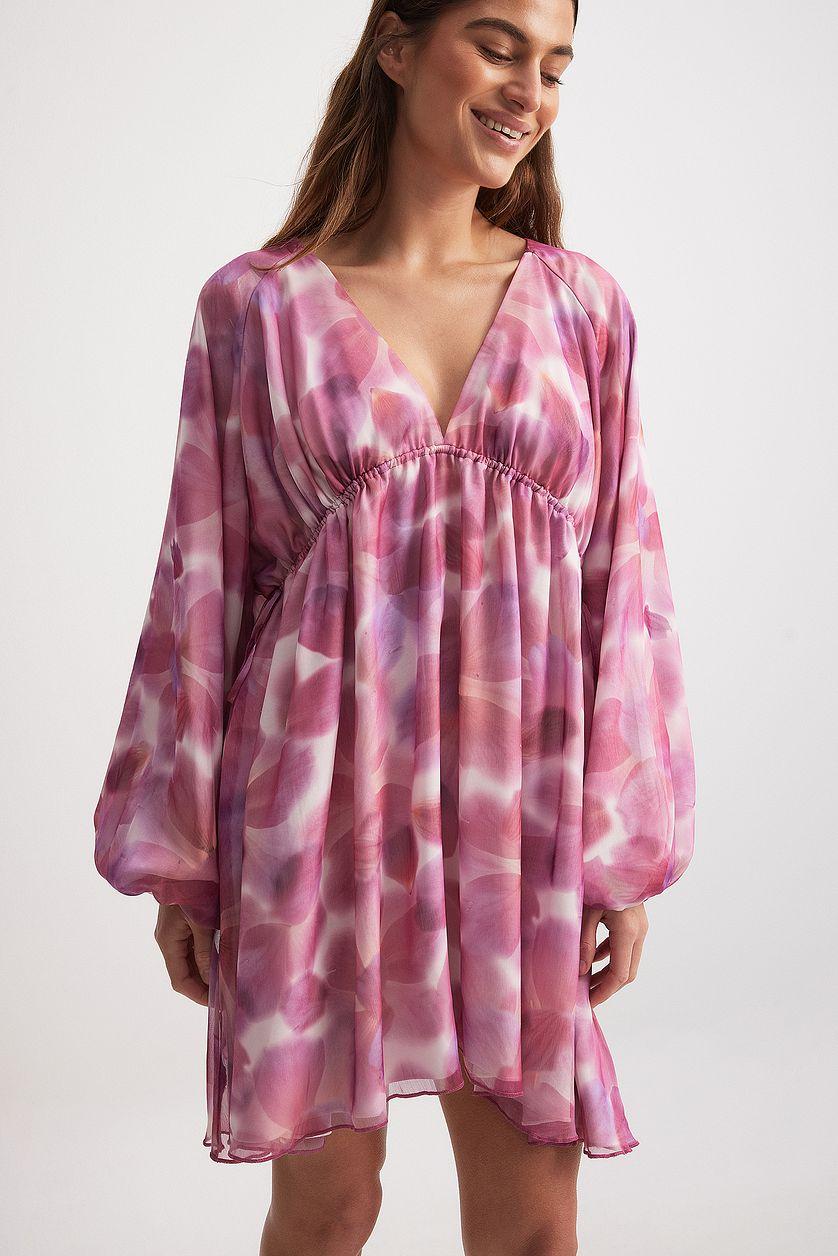 Gathered Body Detail Mini Dress Product Image