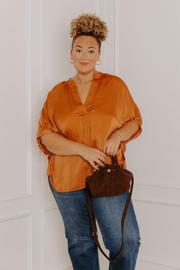 New To Town Shift Top In Camel Curves Product Image