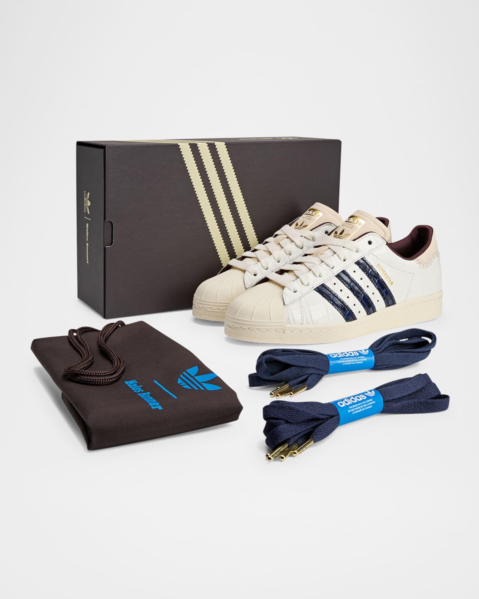 x Wales Bonner Men's Superstar Croc-Effect Low-Top Sneakers Product Image