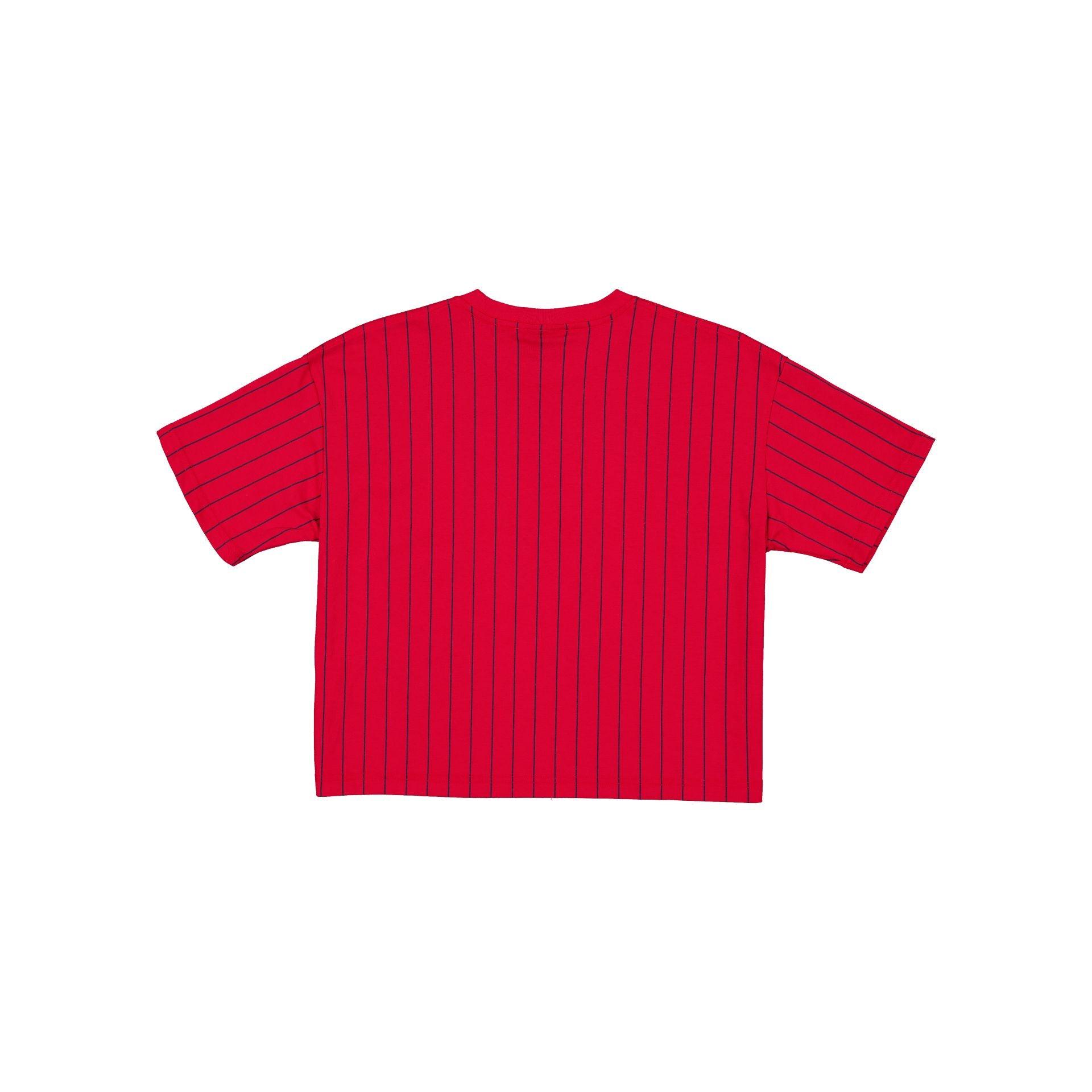 Atlanta Braves Throwback Pinstripe Women's T-Shirt Female Product Image